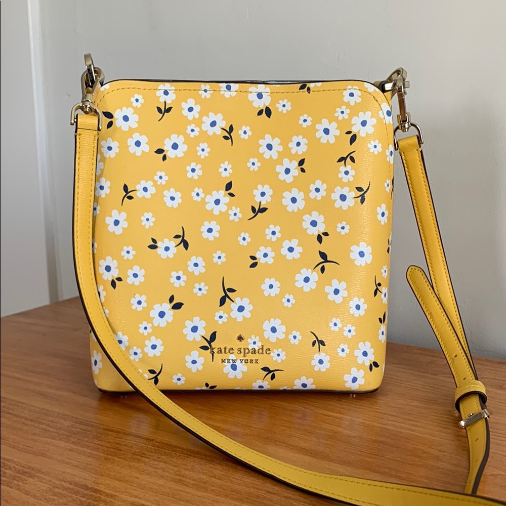Kate Spade Yellow Floral Crossbody Bag